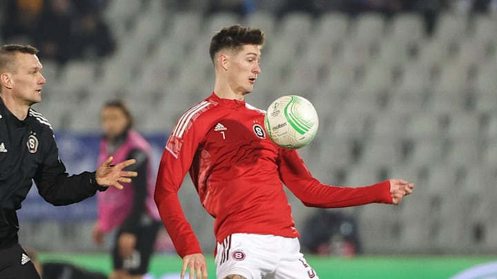 Tomas Cvancara trat mit Sparta Prag in der Conference League an.