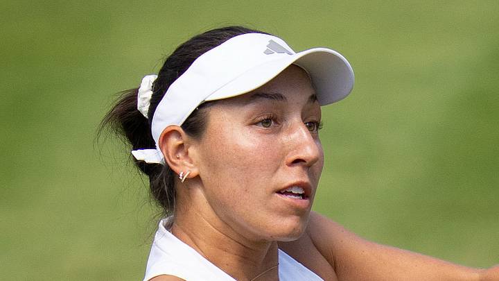 Jessica Pegula returns a shot during a Wimbledon match Jessica Pegula returns a shot during a Wimbledon match