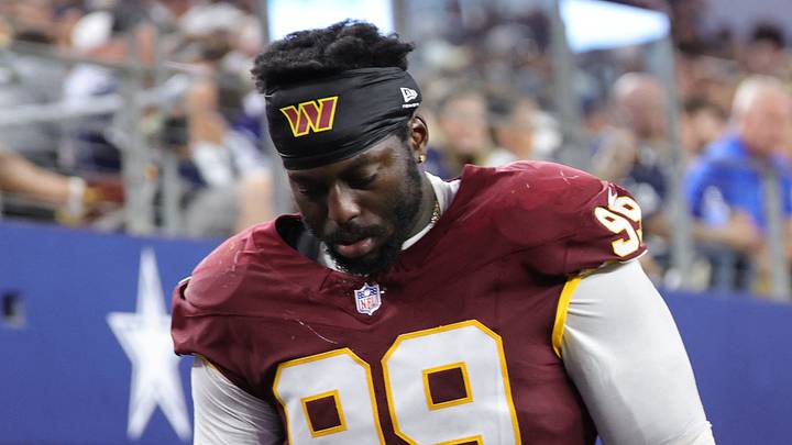 Washington Commanders defensive lineman Javon Kinlaw Washington Commanders defensive lineman Javon Kinlaw