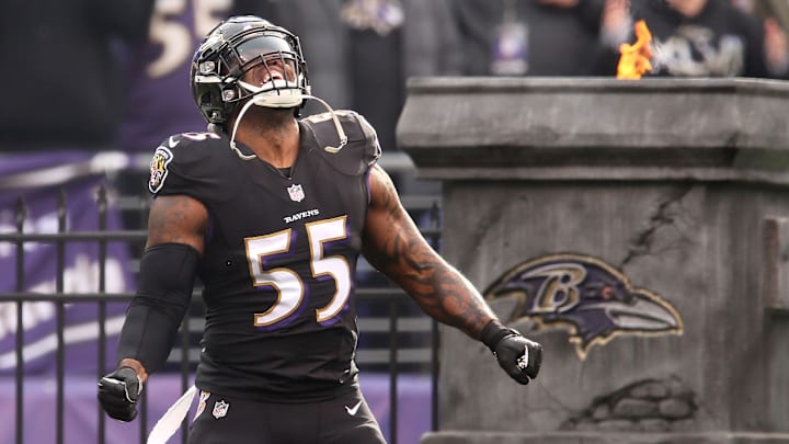 Baltimore Ravens outside linebacker Terrell Suggs Baltimore Ravens outside linebacker Terrell Suggs