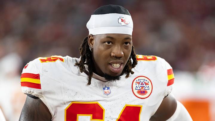 Kansas City Chiefs offensive tackle Wanya Morris (64) Kansas City Chiefs offensive tackle Wanya Morris (64)