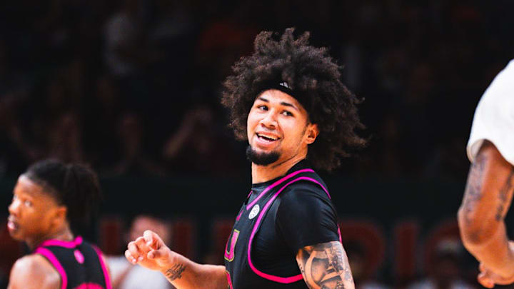 Miami Hurricanes guard Tre Donaldson against Virginia Tech 