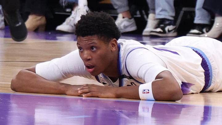 Oct 22, 2025; Salt Lake City, Utah, USA; Utah Jazz guard Ace Bailey (19) reacts to a foul by the Los Angeles Clippers during the first quarter at Delta Center. Mandatory Credit: Rob Gray-Imagn Images Oct 22, 2025; Salt Lake City, Utah, USA; Utah Jazz guard Ace Bailey (19) reacts to a foul by the Los Angeles Clippers during the first quarter at Delta Center. Mandatory Credit: Rob Gray-Imagn Images