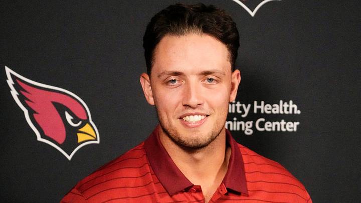 Arizona Cardinals rookie quarterback Carson Beck during a news conference on May 7, 2026, at the Arizona Cardinals training facility in Tempe. Arizona Cardinals rookie quarterback Carson Beck during a news conference on May 7, 2026, at the Arizona Cardinals training facility in Tempe.