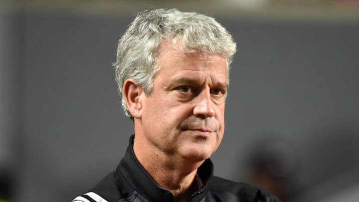Nov 12, 2022; Raleigh, North Carolina, USA;  North Carolina State Wolfpack Athletic Director Boo Corrigan looks on during the second half against the Boston College Eagles at Carter-Finley Stadium. The Eagles won 21-20. Mandatory Credit: Rob Kinnan-Imagn Images