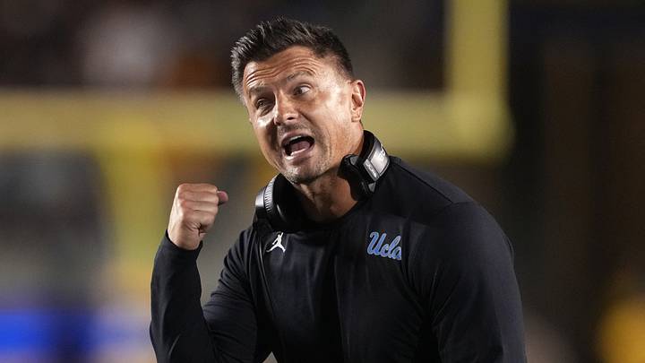 UCLA Bruins head coach Bob Chesney yells during the second quarter against the California Golden Bears UCLA Bruins head coach Bob Chesney yells during the second quarter against the California Golden Bears