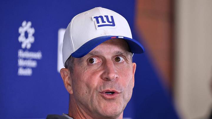 New York Giants head coach John Harbaugh