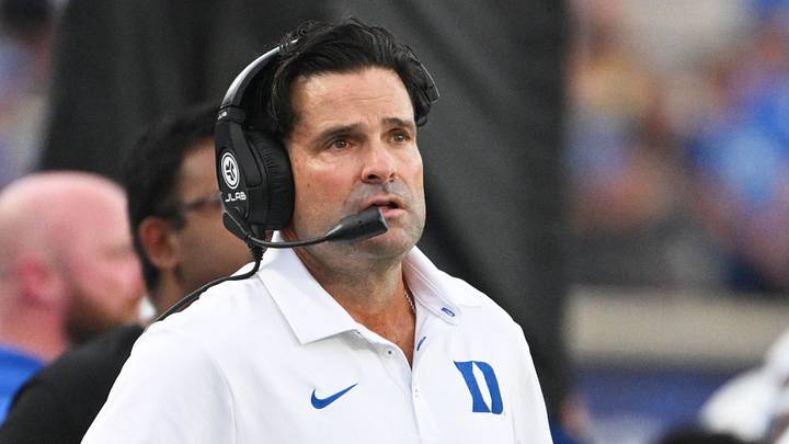 Sep 5, 2026; Durham, North Carolina, USA; Duke Blue Devils head coach Manny Diaz looks on during the second half against the Tulane Green Wave at Wallace Wade Stadium. Mandatory Credit: Zachary Taft-Imagn Images Sep 5, 2026; Durham, North Carolina, USA; Duke Blue Devils head coach Manny Diaz looks on during the second half against the Tulane Green Wave at Wallace Wade Stadium. Mandatory Credit: Zachary Taft-Imagn Images
