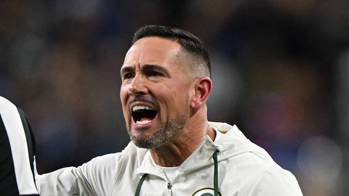 Oct 25, 2026; Detroit, Michigan, USA;  Green Bay Packers head coach Matt LaFleur reacts after a call during the third quarter against the Detroit Lions at Ford Field.  Mandatory Credit: Lon Horwedel-Imagn Images