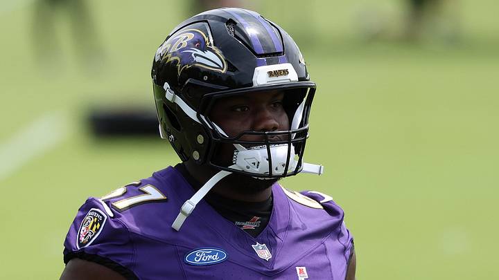 Jun 10, 2025; Baltimore, MD, USA; Baltimore Ravens offensive tackle Corey Bullock (67) looks on during an NFL OTA at Under Armour Performance Center. Mandatory Credit: Daniel Kucin Jr.-Imagn Images Jun 10, 2025; Baltimore, MD, USA; Baltimore Ravens offensive tackle Corey Bullock (67) looks on during an NFL OTA at Under Armour Performance Center. Mandatory Credit: Daniel Kucin Jr.-Imagn Images