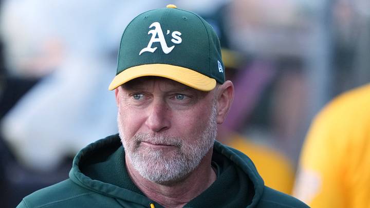 Jun 20, 2026; West Sacramento, California, USA; Athletics manager Mark Kotsay (7) before the game against the Los Angeles Angels at Sutter Health Park. Mandatory Credit: Darren Yamashita-Imagn Images