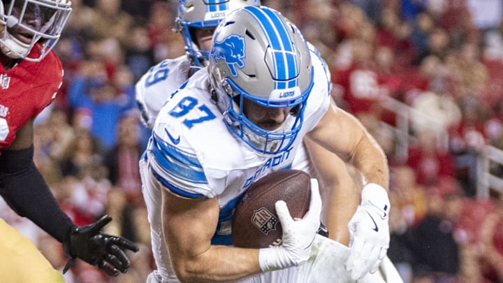 Detroit Lions tight end Sam LaPorta (87).