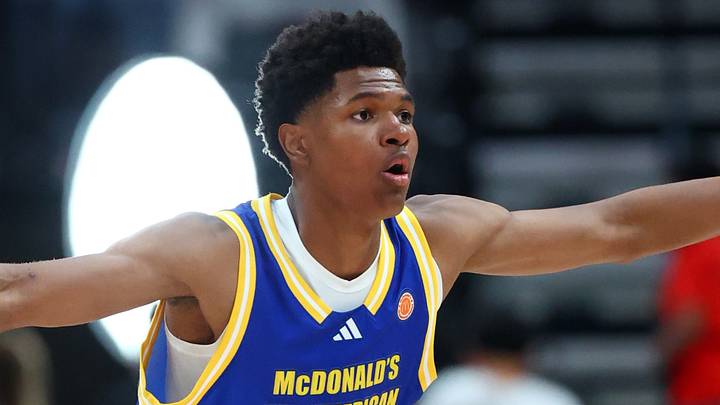 Mar 31, 2026; Glendale, AZ, USA; Cameron Williams (1) during the McDonalds All American Boys Game at Desert Diamond Arena. Mandatory Credit: Mark J. Rebilas-Imagn Images