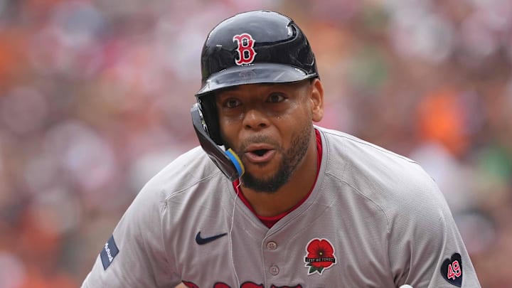 Boston Red Sox first baseman Dominic Smith