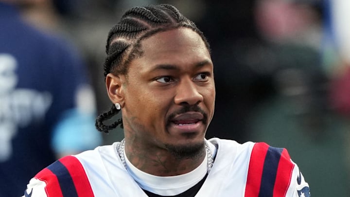 Feb 8, 2026; Santa Clara, CA, USA; New England Patriots wide receiver Stefon Diggs (8) during halftime against the Seattle Seahawks in Super Bowl LX at Levi's Stadium. Mandatory Credit: Darren Yamashita-Imagn Images Feb 8, 2026; Santa Clara, CA, USA; New England Patriots wide receiver Stefon Diggs (8) during halftime against the Seattle Seahawks in Super Bowl LX at Levi's Stadium. Mandatory Credit: Darren Yamashita-Imagn Images