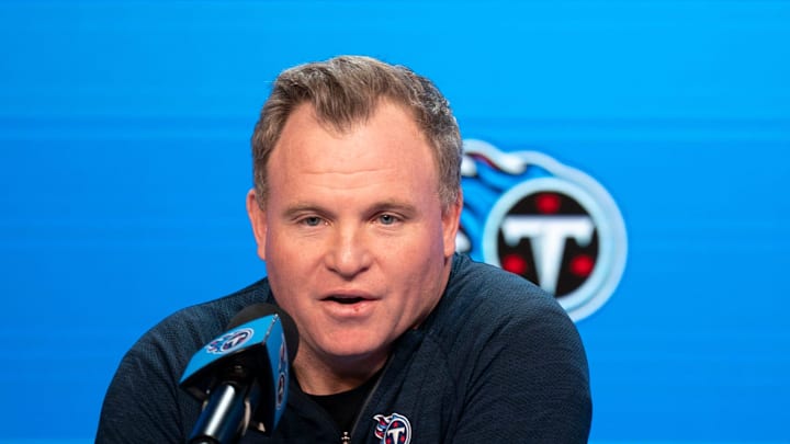 Tennessee Titans General Manager Mike Borgonzi fields questions from the media at Ascension St. Thomas Sports Park Tuesday, Jan. 6, 2026. The Titans are beginning their head coaching search this week.
