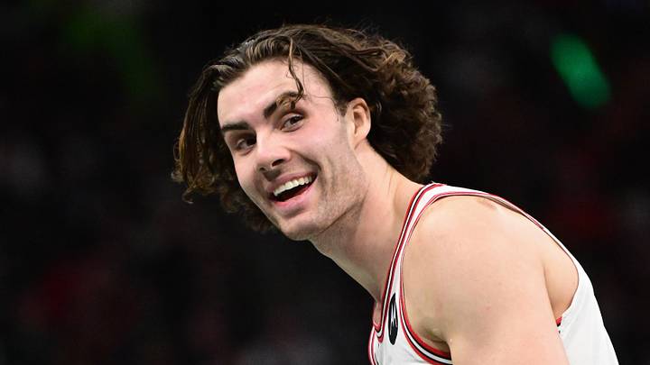Nov 7, 2025; Milwaukee, Wisconsin, USA; Chicago Bulls guard Josh Giddey (3) reacts in the 3rd quarter against the Milwaukee Bucks at Fiserv Forum. Mandatory Credit: Benny Sieu-Imagn Images Nov 7, 2025; Milwaukee, Wisconsin, USA; Chicago Bulls guard Josh Giddey (3) reacts in the 3rd quarter against the Milwaukee Bucks at Fiserv Forum. Mandatory Credit: Benny Sieu-Imagn Images