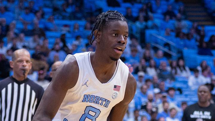 Nov 14, 2025; Chapel Hill, North Carolina, USA; North Carolina Tar Heels forward Caleb Wilson (8) drives with the ball during the second half against the North Carolina Central Eagles at Dean E. Smith Center. Mandatory Credit: Scott Kinser-Imagn Images Nov 14, 2025; Chapel Hill, North Carolina, USA; North Carolina Tar Heels forward Caleb Wilson (8) drives with the ball during the second half against the North Carolina Central Eagles at Dean E. Smith Center. Mandatory Credit: Scott Kinser-Imagn Images