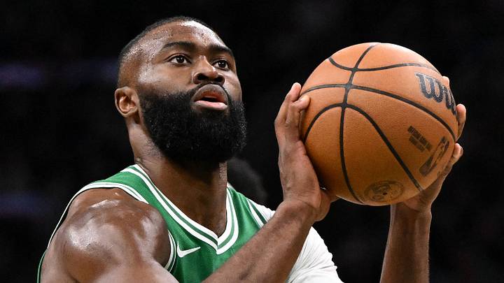 Apr 21, 2026; Boston, Massachusetts, USA; Boston Celtics guard Jaylen Brown (7) attempts a free throw against the Philadelphia 76ers in the second half of a game two of the first round of the 2026 NBA Playoffs at TD Garden. Mandatory Credit: Brian Fluharty-Imagn Images Apr 21, 2026; Boston, Massachusetts, USA; Boston Celtics guard Jaylen Brown (7) attempts a free throw against the Philadelphia 76ers in the second half of a game two of the first round of the 2026 NBA Playoffs at TD Garden. Mandatory Credit: Brian Fluharty-Imagn Images