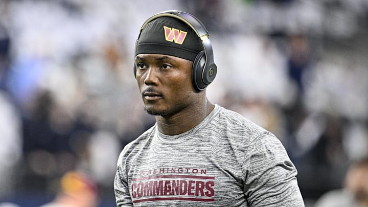 Washington Commanders wide receiver Terry McLaurin (17) warms up before the game between the Dallas Cowboys and the Washington Commanders at AT&T Stadium. Mandatory Credit: Jerome Miron-Imagn Images Washington Commanders wide receiver Terry McLaurin (17) warms up before the game between the Dallas Cowboys and the Washington Commanders at AT&T Stadium. Mandatory Credit: Jerome Miron-Imagn Images