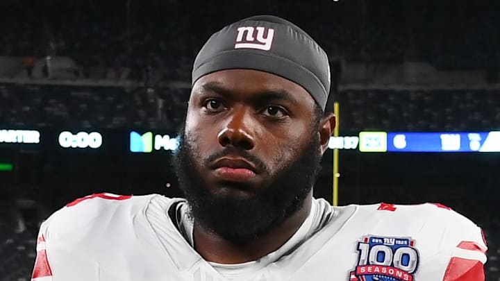 New York Giants offensive tackle Andrew Thomas New York Giants offensive tackle Andrew Thomas