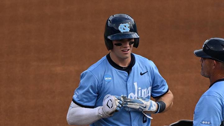 May 30, 2026; Chapel Hill, NC, USA; North Carolina Tar Heels infielder Owen Hull (8) stands on first base during game 4 of the Chapel Hill Regional at Boshamer Stadium. May 30, 2026; Chapel Hill, NC, USA; North Carolina Tar Heels infielder Owen Hull (8) stands on first base during game 4 of the Chapel Hill Regional at Boshamer Stadium.