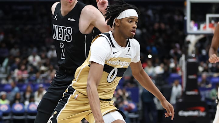 Jan 2, 2026; Washington, District of Columbia, USA; Washington Wizards guard Bilal Coulibaly (0) drives to the basket during the second half against the Brooklyn Nets at Capital One Arena. Mandatory Credit: Daniel Kucin Jr.-Imagn Images Jan 2, 2026; Washington, District of Columbia, USA; Washington Wizards guard Bilal Coulibaly (0) drives to the basket during the second half against the Brooklyn Nets at Capital One Arena. Mandatory Credit: Daniel Kucin Jr.-Imagn Images