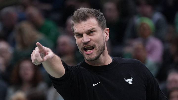 Oct 30, 2026; Boston, Massachusetts, USA; Chicago Bulls head coach Tiago Splitter watches from the sideline as they take on the Boston Celtics at TD Garden. Mandatory Credit: David Butler II-Imagn Images Oct 30, 2026; Boston, Massachusetts, USA; Chicago Bulls head coach Tiago Splitter watches from the sideline as they take on the Boston Celtics at TD Garden. Mandatory Credit: David Butler II-Imagn Images