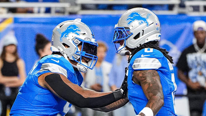 Lions running backs David Montgomery and Jahmyr Gibbs’s time in Detroit together is now over.