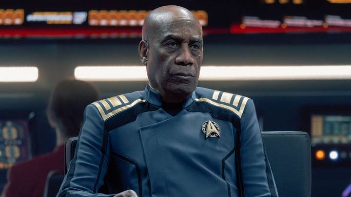 Joe Mortin as Admiral Reeger in Star Trek: Strange New Worlds, episode 8, season 4, streaming on Paramount+, 2026. Photo Credit: Jan Thijs/Paramount+