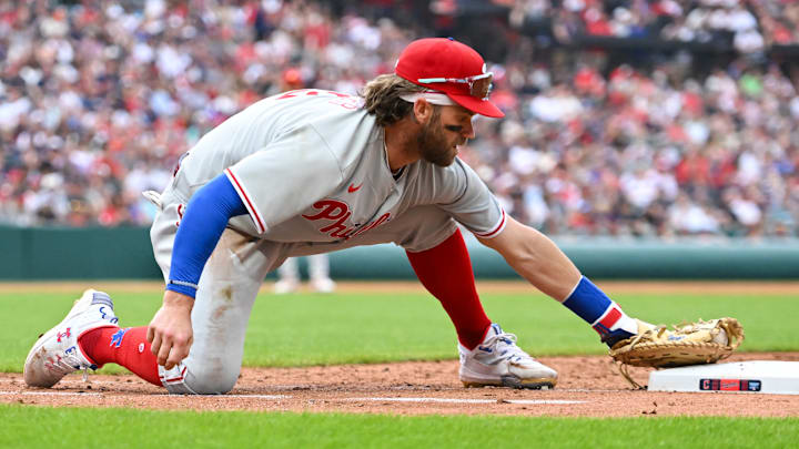 Philadelphia Phillies first baseman Bryce Harper ranks No. 2 on MLB Network's Top 10 list after playing only 36 games at first base.