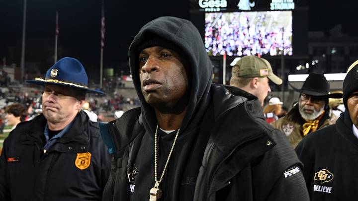 Nov 17, 2023; Pullman, Washington, USA; Colorado Buffaloes head coach Deion Sanders walks off the field after a game against the Washington State Cougars at Gesa Field at Martin Stadium. Washington State won 56-14. Mandatory Credit: James Snook-Imagn Images Nov 17, 2023; Pullman, Washington, USA; Colorado Buffaloes head coach Deion Sanders walks off the field after a game against the Washington State Cougars at Gesa Field at Martin Stadium. Washington State won 56-14. Mandatory Credit: James Snook-Imagn Images