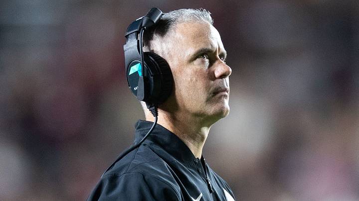 Florida State Seminoles head coach Mike Norvell watches the replay. The Florida State Seminoles defeated the New Mexico State Aggies 34-17 at Doak Campbell Stadium on Saturday, Aug. 29, 2026. Florida State Seminoles head coach Mike Norvell watches the replay. The Florida State Seminoles defeated the New Mexico State Aggies 34-17 at Doak Campbell Stadium on Saturday, Aug. 29, 2026.