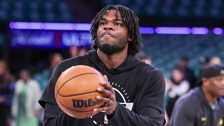 Mar 17, 2026; New York, New York, USA;  Indiana Pacers forward Jarace Walker (5) warms up prior to the game against the New York Knicks at Madison Square Garden. Mandatory Credit: Wendell Cruz-Imagn Images