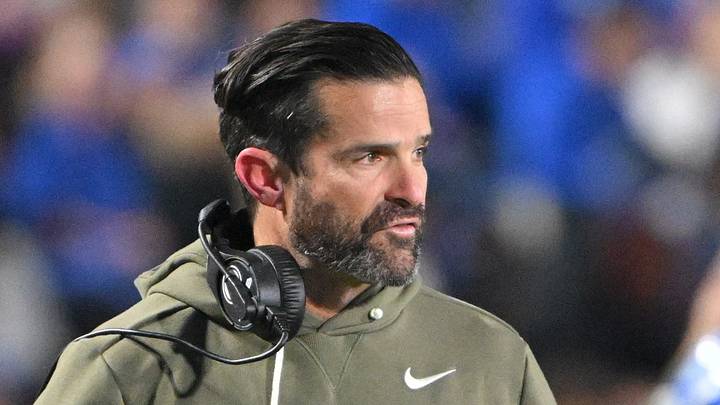 Nov 15, 2025; Durham, North Carolina, USA; Duke Blue Devils head coach Manny Diaz reacts during the third quarter against the Virginia Cavaliers at Wallace Wade Stadium. Mandatory Credit: Zachary Taft-Imagn Images Nov 15, 2025; Durham, North Carolina, USA; Duke Blue Devils head coach Manny Diaz reacts during the third quarter against the Virginia Cavaliers at Wallace Wade Stadium. Mandatory Credit: Zachary Taft-Imagn Images