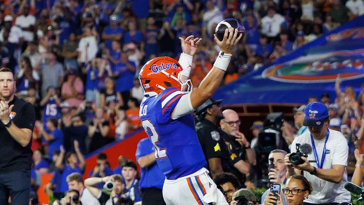 Florida quarterback Aaron Philo was responsible for four touchdowns in the Gators' win over Florida Atlantic. Florida quarterback Aaron Philo was responsible for four touchdowns in the Gators' win over Florida Atlantic.