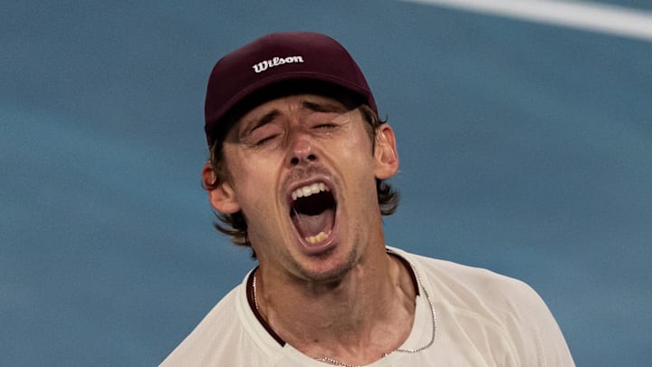 Alex de Minaur in action Alex de Minaur in action