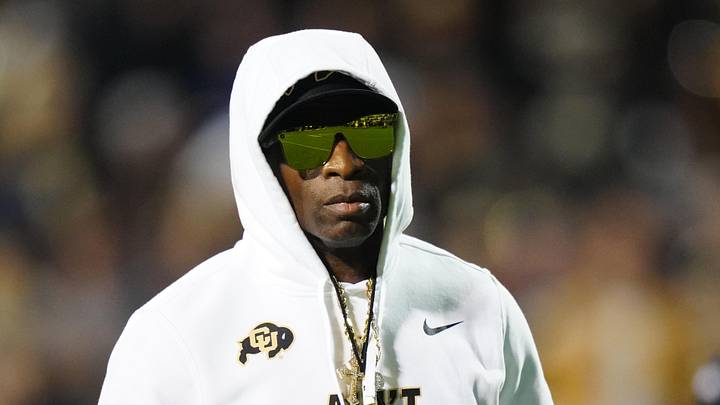 Sep 16, 2023; Boulder, Colorado, USA; Colorado Buffaloes head coach Deion Sanders before the game against the Colorado State Rams at Folsom Field. Mandatory Credit: Ron Chenoy-Imagn Images