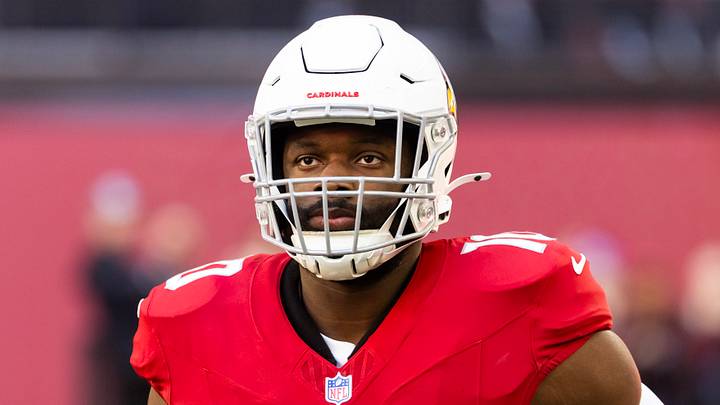 Dec 7, 2025; Glendale, Arizona, USA; Arizona Cardinals linebacker Josh Sweat (10) against the Los Angeles Rams at State Farm Stadium. Mandatory Credit: Mark J. Rebilas-Imagn Images Dec 7, 2025; Glendale, Arizona, USA; Arizona Cardinals linebacker Josh Sweat (10) against the Los Angeles Rams at State Farm Stadium. Mandatory Credit: Mark J. Rebilas-Imagn Images