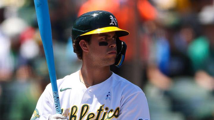 Jun 21, 2026; West Sacramento, California, USA; Athletics third baseman Max Muncy (3) bats during the fourth inning against the Los Angeles Angels at Sutter Health Park. Mandatory Credit: Scott Marshall-Imagn Images