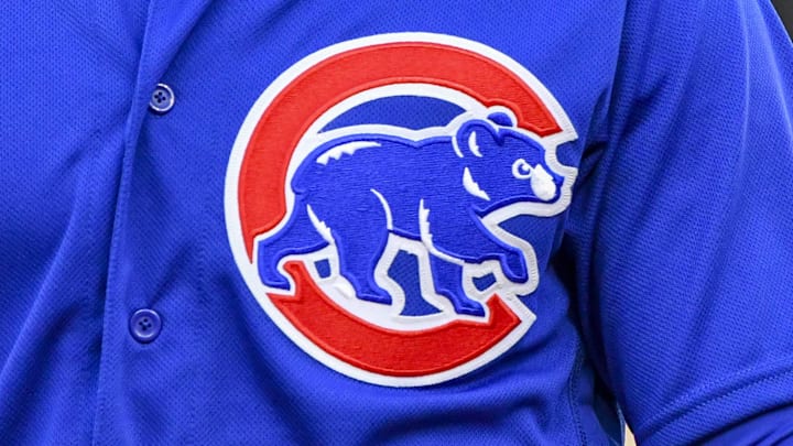 Chicago Cubs logo on jersey