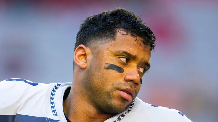 Former Seattle Seahawks quarterback Russell Wilson before a game