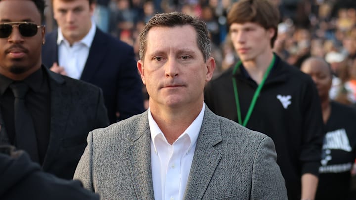 West Virginia University defensive coordinator Jordan Lesley West Virginia University defensive coordinator Jordan Lesley