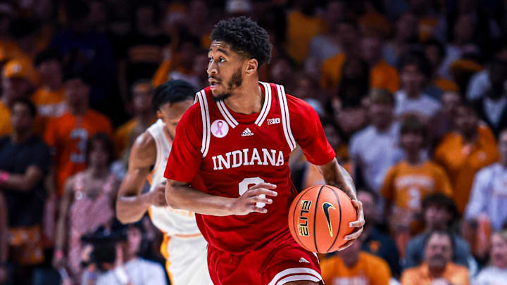 Kanaan Carlyle brings the ball up the court against Tennessee. Kanaan Carlyle brings the ball up the court against Tennessee.