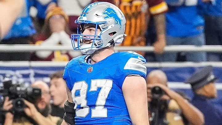 Detroit Lions tight end Sam LaPorta (87).