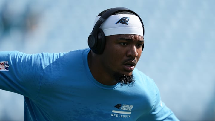 Carolina Panthers linebacker Trevin Wallace Carolina Panthers linebacker Trevin Wallace