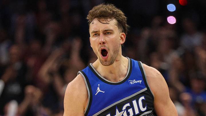 Apr 25, 2026; Orlando, Florida, USA; Orlando Magic forward Franz Wagner (22) reacts after a basket against the Detroit Pistons in the fourth quarter during game three of the first round of the 2026 NBA Playoffs at Kia Center. Mandatory Credit: Nathan Ray Seebeck-Imagn Images Apr 25, 2026; Orlando, Florida, USA; Orlando Magic forward Franz Wagner (22) reacts after a basket against the Detroit Pistons in the fourth quarter during game three of the first round of the 2026 NBA Playoffs at Kia Center. Mandatory Credit: Nathan Ray Seebeck-Imagn Images