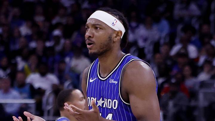 May 3, 2026; Detroit, Michigan, USA; Orlando Magic center Wendell Carter Jr. (34) reacts in the first half against the Detroit Pistons during game seven of the first round of the 2026 NBA Playoffs at Little Caesars Arena. Mandatory Credit: Rick Osentoski-Imagn Images May 3, 2026; Detroit, Michigan, USA; Orlando Magic center Wendell Carter Jr. (34) reacts in the first half against the Detroit Pistons during game seven of the first round of the 2026 NBA Playoffs at Little Caesars Arena. Mandatory Credit: Rick Osentoski-Imagn Images