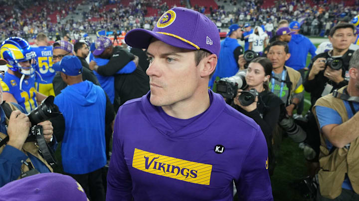 Minnesota Vikings head coach Kevin O'Connell walks off the field after their 27-9 playoff loss to the Los Angeles Rams at State Farm Stadium on Jan. 13, 2025, in Glendale. Minnesota Vikings head coach Kevin O'Connell walks off the field after their 27-9 playoff loss to the Los Angeles Rams at State Farm Stadium on Jan. 13, 2025, in Glendale.