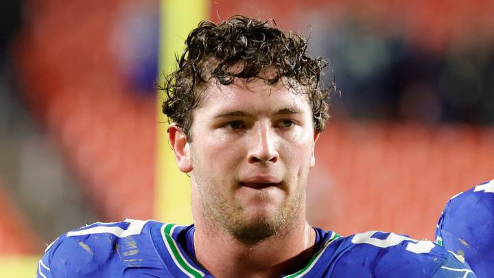 Seattle Seahawks linebacker Connor O'Toole walks off the field